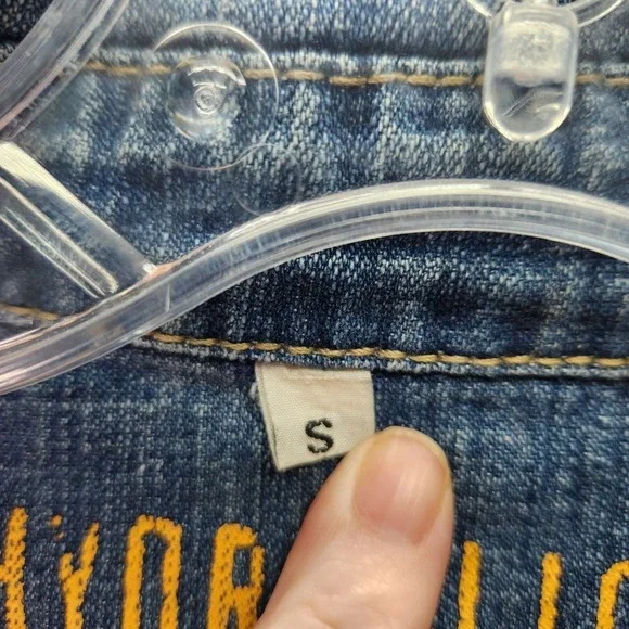Hydraulic‎ Jean Jacket Womens S Medium Wash Denim Button Front Classic Trucker - Picture 4 of 10